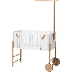 Oliver Furniture® dječji krevetić co-sleeper 42x82 s uključenim kompletom za pretvaranje u klupu white/oak Cene