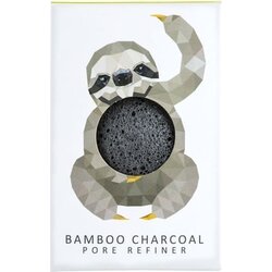 The Konjac Sponge Company rainforest Sloth Mini Face Puff with Bamboo Charcoal Cene