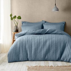 Pineapple Elephant Plava posteljina za bračni krevet 200x200 cm Tamba Stripe – Cene