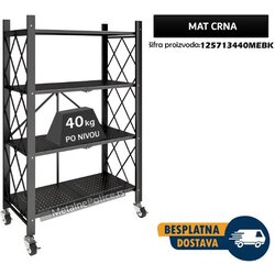  Polica metalna sklopiva sa točkićima 125x71x34cm Cene