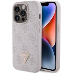 Guess Gues maska za iPhone 15 pro leather 4G triangle strass pink ( GUHCP15LP4TDPP ) Cene