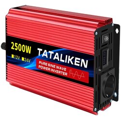TATALIKEN Inverter čistih sinusnih valov, 2500W, 12V do 220V, EU vtičnica, 12V2500W 50HZ EU, (5000159104) Cene