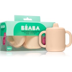Beaba Silicone learning cup skodelica s pokrovčkom Pink Cene