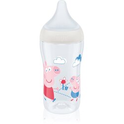 Nuk Flašica za bebe Perfect Match Peppa Pig, Sa indikatorom temperature, 3m+, 260 ml, Bela Cene