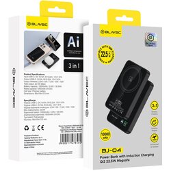 BLAVEC Power Bank 10000mAh BJ-04 Slim Type- C Magsafe 3 u 1 - crno staklo Cene