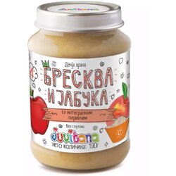 Juvitana kašica breskva i jabuka sa integralnim pirinčem 190g, 4m+ Cene