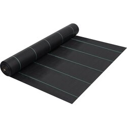vidaXL Tkanina proti plevelu in koreninam mat črna 1x25 m PP, (21831947) Cene