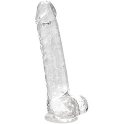 Loving Joy 2024 Dildo Loving Joy With Balls Clear 8'' Cene
