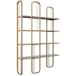 Kalune Design Regal u dekoru bora u zlatnoj boji 125x180 cm Sierra – Cene