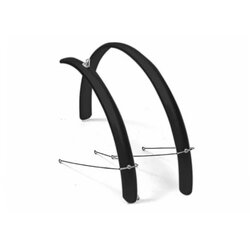 Eurofender Blatobran 26x1.3/8" pvc crni 48 mm širina eco type montaža Cene