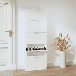 vidaXL ormarić za cipele sjajni bijeli 59x17x169 cm konstruirano drvo Cijene