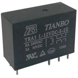 Tianbo Electronics relej za tiskanu pločicu 12 v/dc 8 a 2 preklopni TRA3 L-12VDC-S-2Z 1 kom. Cene