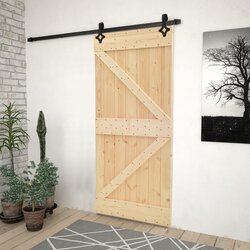 vidaXL klizna vrata s priborom za montažu 100x210 cm masivna borovina Cijene