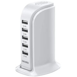 Kakusiga KSC-741 namizni polnilec 5x USB 2,4A - bel Cene