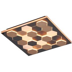 CINQUE črna LED stropna svetilka z glasovnim upravljanjem s pomočjo mobilne aplikacije s kovinskim senčilom 55x55 cm Cifavo Cene