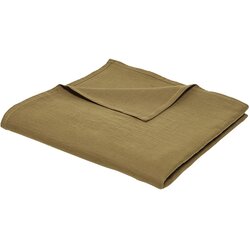 Today Posteljna pregrinjala Plaid XL 150/200 Gaze de coton Essential Bronze Kostanjeva Cene