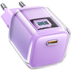 Acefast PD 30W GaN3 USB-C mrežni polnilec z zaslonom, vijoličen, (21580869) Cene