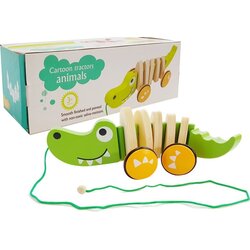 Lean Toys lesen krokodil na kolesih 18 cm Cene