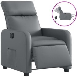 Maison Chic Električni naslanjač - Relax naslanjač sivo umetno usnje, (22062565) Cene