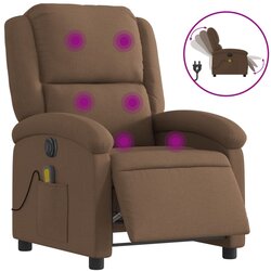 Maison Chic Električni masažni naslanjač - Relax naslanjač rjavo blago, (22042595) Cene