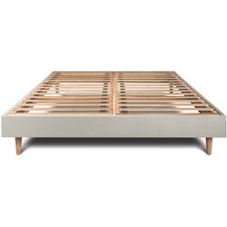 Sommeil de plomb Vzmetni boksi z letvami 135x190 cm - Žametna blago - Sestavljanje, (21613276) Cene