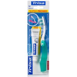 Trisa četkica za zube Travel Medium + pasta za zube Perfect White 9ml Cene