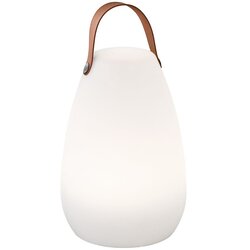 Fischer & Honsel Bela/rjava LED namizna svetilka (višina 26 cm) Ruby – Cene