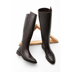Marjin Knee-High Boots - Brown - Flat Cene