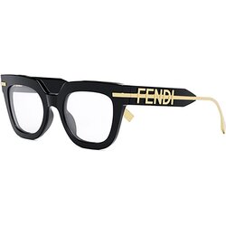 Fendi graphy Black Rectangular Eyeglasses ONE SIZE (50) Črna/Kristalna Cene
