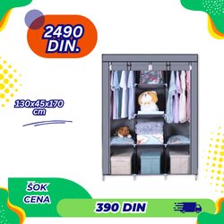 Zotrix Sklopivi prenosivi orman 130x45x170 cm bordo Cene