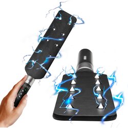 Zeus Electrosex E-Stim Spiked Paddle Black Cene