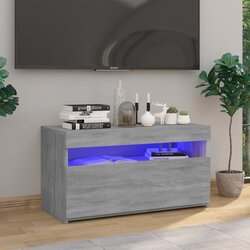 vidaXL TV ormarić s LED svjetlima siva boja hrasta 75 x 35 x 40 cm Cijene