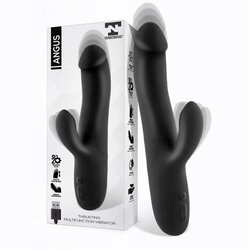 TARDENOCHE Angus Vibrator with Thrusting Movement 2 Motors Silicone Black Cene