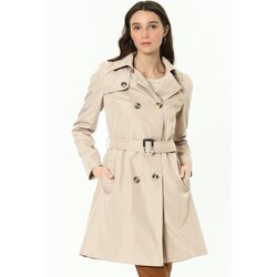 Dewberry Z6642 LADIES TRENCH COAT-PLAIN BEIGE Cijene