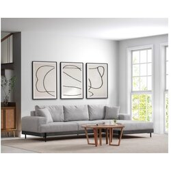 Atelier Del Sofa ugaona garnitura Eti Black Right Grey Cene
