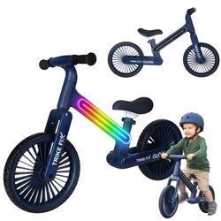 Trike Fix Glow dječji balans bicikl s LED rasvjetom, tamnoplavi Cene
