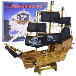  Kolekcionarski model dekorativnog gusarskog jedrenjaka crne boje 33x29cm Cijene