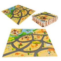 ECO TOYS puzle kocke penasta igralna podlaga za otroke safari 93x93cm Cene