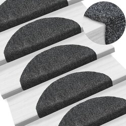 vidaXL samoljepljivi Otirač za Stepenice 15 kom Igličasti 65x21x4 cm Tamno Sivi Cijene
