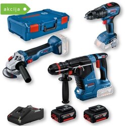 Bosch set aku alata gbh 187-Li + gws 18V-10 + gsr 18V-50, 2x5,0 ah 0615990N42 Cene