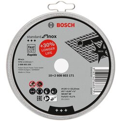 Bosch REZALNA PLOŠČA ZA RF 10-DELNI SET V PLOČEVNIKI 125X1X22.23 MM Cene