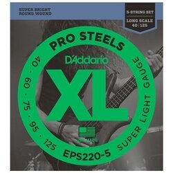 Daddario EPS220-5 40-105 prosteel žice za 5-žičani bas Cene