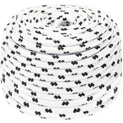 vidaXL Pleteni brodski konop bijeli 10 mm x 25 m poliesterski Cijene