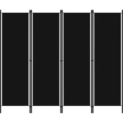 vidaXL Sobna pregrada s 4 panela crna 200 x 180 cm Cijene