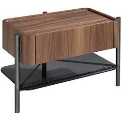 Angel Cerdá Nočna omarica iz orehovega lesa in orehovega furnirja, (20619586) Cene