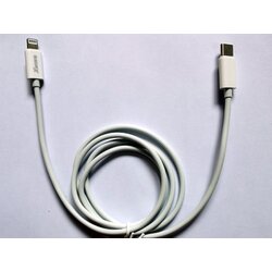 X Wave Kabl TIP-C-muški - LIGHTNING(za iPHONE -muški)/dužina 2m/3A/Aluminium /beli pvc ( TIP-C za iPhone 2m 3A Al white pvc ) TIP-C za iPhone 2m 3A Al white pvc Cene