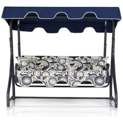  Baštenska ljuljaška trosed ruta 7 dark blue cream black Cene