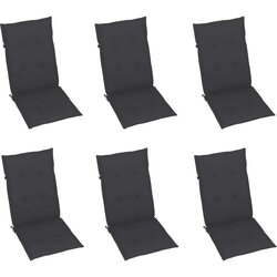  Jastuci za vrtne stolice 6 kom antracit 120x50x3 cm od tkanine Cijene
