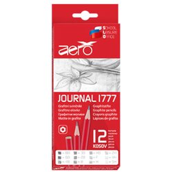  grafitna Aero journal 12 kom (8B-6B-4B-3B-2B-B-HB-F-H-2H-4H-5H) Cene