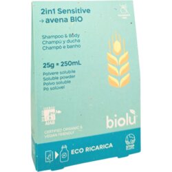 biolù Sensitive 2v1 šampon in gel za tuširanje v prahu Cene